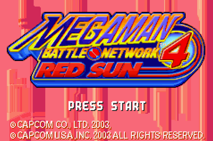Mega Man Battle Network 4  Red Sun Title Screen
